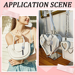 3Pcs 3 Styles Alloy & 201 Stainless Steel Macrame Pouch Pendant Decorations&nbsp;HJEW-SC0003-29