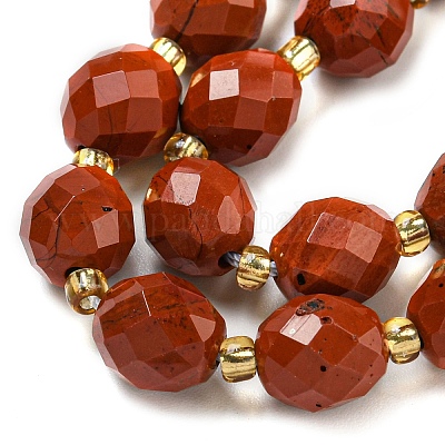Natural Red Jasper Beads Strands&nbsp;G-N342-52-1