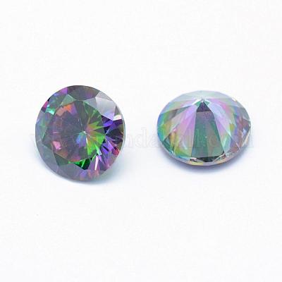 Cubic Zirconia Pointed Back Cabochons&nbsp;ZIRC-M002-7mm-010-1