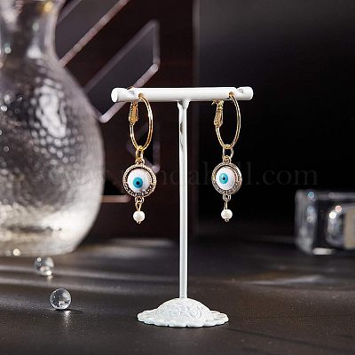 Brass Hoop Earrings&nbsp;KK-FH0001-34-1
