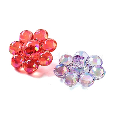 UV Plating Transparent Acrylic Shank Buttons&nbsp;MACR-K356-14-1