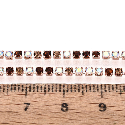 Iron Rhinestone Cup Chains&nbsp;CH-T007-02A-08-1