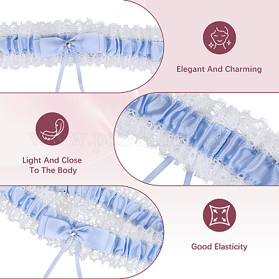 2Pcs 2 Styles Polyester Garter Leg Ring&nbsp;AJEW-CY0001-91-1