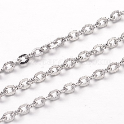 Tarnish Resistant 304 Stainless Steel Cable Chains&nbsp;CHS-K004-05P-0.4mm-1