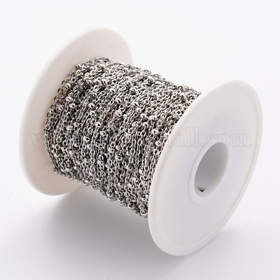 Tarnish Resistant 304 Stainless Steel Cable Chains&nbsp;CHS-K003-01P-0.5MM-1