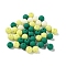 Rubberized Style Imitated Silicone Acrylic Beads, Round, Sea Green, 8x7.5mm, Hole: 1.6mm, about 1923pcs/500g