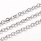 Tarnish Resistant 304 Stainless Steel Cable Chains, Soldered, with Spool, Flat Oval, for Jewelry Making, Stainless Steel Color, 3x2.5x0.4mm, about 65.61 Feet(20m)/roll