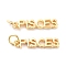 Brass Pendants, with Jump Rings, Cadmium Free & Lead Free, Long-Lasting Plated, Constellation/Zodiac Sign, Golden, Pisces, Pisces: 4x19x1.5mm, Hole: 3mm