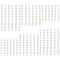 120Pcs 3 Styles 304 Stainless Steel Chain Extender, Silver, 30~53x3mm, 40pcs/style