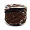 Soft Crocheting Polyester Yarn, Thick Knitting Yarn for Scarf, Bag, Cushion Making, Segment Dyed, Coconut Brown, 7mm