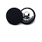 1-Hole Cloth Metal Buttons, Flat Round, Midnight Blue, 20mm