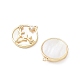 Rack Plating Brass Shell Pendants&nbsp;KK-A183-41G-2