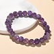 Natural Amethyst Bead Stretch Bracelets&nbsp;BJEW-K212-B-034-2
