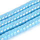 AB Color Plated Opaque Glass Beads Strands&nbsp;GLAA-T026-3x6mm-P06-1