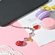 Glass & Resin Mobile Straps&nbsp;HJEW-FS00009-01-8