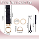Alloy Polyester Keychains Clasps Making&nbsp;KEYC-WH0021-105-2