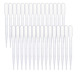 3ML Disposable Plastic Dropper, Transfer Graduated Pipettes, White, 15.7~15.9x1.15cm, capacity: 3ml