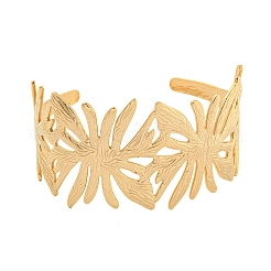 Ion Plating(IP) 304 Stainless Steel Open Cuff Bangles&nbsp;BJEW-S151-02G