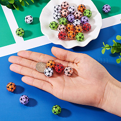 30Pcs Sport Theme Resin Rhinestone Beads&nbsp;RESI-TA0003-96B