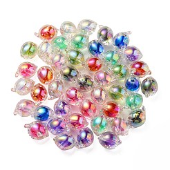 UV Plating Rainbow Iridescent Acrylic Beads&nbsp;OACR-F004-07