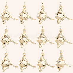 12Pcs Manta Ray Brass Pendants&nbsp;KK-BBC0019-77