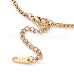 PVD Vacuum Plating 304 Stainless Steel Box Chain Anklets&nbsp;AJEW-AN00369