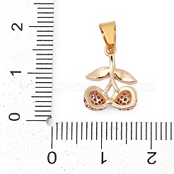 Brass Micro Pave Cubic Zirconia Charms&nbsp;KK-Q096-17G