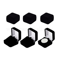 Plastic Cover with Velvet Brooch Packing Boxes&nbsp;VBOX-WH0012-08C