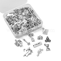 100Pcs 10 Style Tibetan Style Alloy Balance Pendants&nbsp;TIBEP-CJ0002-08