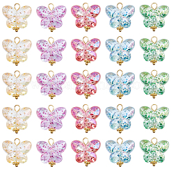 50Pcs Glass Pendants&nbsp;PALLOY-BM00020