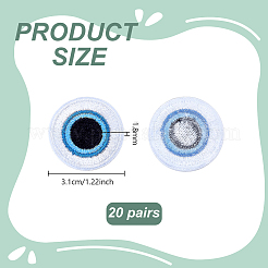20 Pairs Polyester Cloth Self-adhesive Patches&nbsp;DIY-GA0010-10