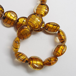 Handmade Silver Foil Glass Beads&nbsp;FOIL-R055-M