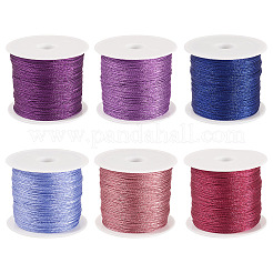 6 Rolls 6 Colors 6-Ply Polyester Metallic Thread&nbsp;OCOR-TA0003-11C