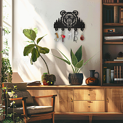 Wood & Iron Wall Mounted Hangers&nbsp;HJEW-WH0055-097