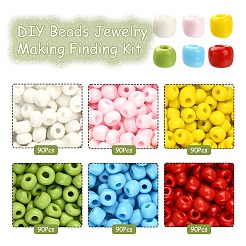 540Pcs 6 Colors 6/0 Glass Seed Beads&nbsp;SEED-YW0001-88