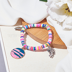 Handmade Polymer Clay Bead Strands&nbsp;CLAY-PH0001-24