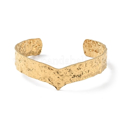 Ion Plating(IP) 304 Stainless Steel Cuff Bangles for Women&nbsp;BJEW-Z078-27G