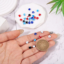 100Pcs 5 Colors Handmade Evil Eye Lampwork Beads Strands&nbsp;LAMP-TA0001-88B
