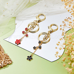 6Pcs Alloy Enamel Keychain&nbsp;KEYC-FH00065