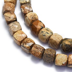 Natural Picture Jasper Beads Strands&nbsp;G-K310-B14