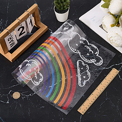 Waterproof PVC Window Stickers&nbsp;DIY-WH20053-13E