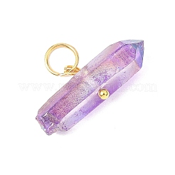Dyed Natural Quartz Crystal Nuggets Pendants&nbsp;PALLOY-JF04582-02