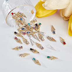 36Pcs 18 Style Alloy Rhinestones Cabochons&nbsp;MRMJ-OC0003-52