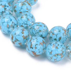 Handmade Gold Sand Lampwork Beads&nbsp;LAMP-S194-008C-02