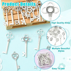20Pcs 5 Styles Tibetan Style Alloy Big Pendants&nbsp;FIND-YW0012-54