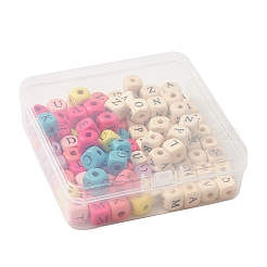 100Pcs 2 Styles Natural Wood Printed Beads&nbsp;WOOD-FS0001-08