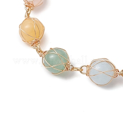 Natural Gemstone Slider Bracelets for Women&nbsp;BJEW-JB11131-01