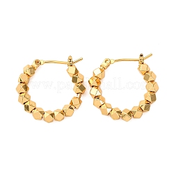 Brass Polygon Hoop Earrings&nbsp;EJEW-A143-08G
