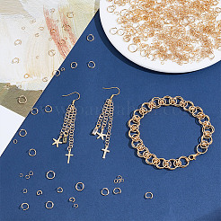 1200Pcs 7 Styles 304 Stainless Steel Open Jump Rings&nbsp;STAS-NB0002-01
