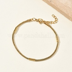 304 Stainless Steel Wheat Chain Necklace & Bracelet Set&nbsp;SJEW-D091-13G